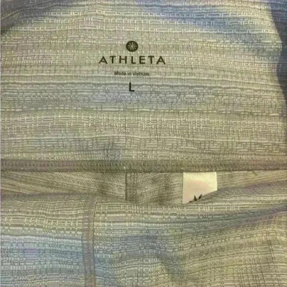 Athleta Gray Jacquard Highrise Chatturanga Textured Leggings Size Large - Picture 6 of 8